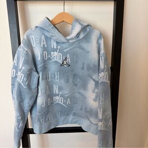 Jordan Sky Blue Hoodie with Logo Pattern